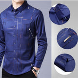 Férfi Slim Fit Vasalat Nélküli Ing