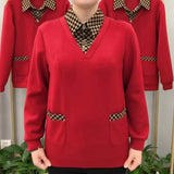 Prémium női felsők kockás gallérral (M-4XL méretben)