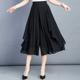 【M-3XL】👗Női Magas Derekú Sifon Nadrágok