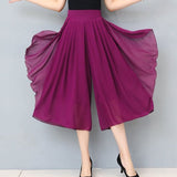 【M-3XL】👗Női Magas Derekú Sifon Nadrágok