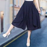 【M-3XL】👗Női Magas Derekú Sifon Nadrágok
