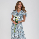 🌸 Könnyű, rövid ujjú virágmintás maxiruha (M-3XL méretben)