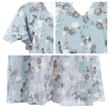 🌸 Könnyű, rövid ujjú virágmintás maxiruha (M-3XL méretben)