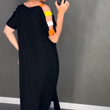 【S-4XL】💟Női divatos, nyomtatott rövid ujjú ruha
