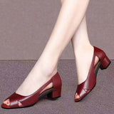 Női elegáns Peep-Toe blokk sarkú szandál