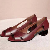 Női elegáns Peep-Toe blokk sarkú szandál