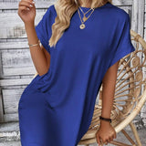 【S-2XL】👗Elegáns Zsebes Egyszínű Női Ruha