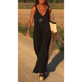 V-nyakú Női Maxi Cami Ruha (S-4XL Méretben)