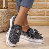 ✨Újdonságok az ajánlatban! ✨Női Strasszos Slip-On Masnis Sportcipők