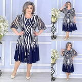 【M-4XL】💃Sima ruha zebramintás dizájnnal
