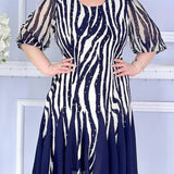 【M-4XL】💃Sima ruha zebramintás dizájnnal