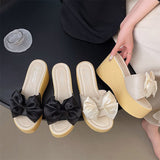 Női Platform Szandál Bowknot Részlettel