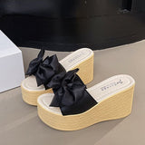 Női Platform Szandál Bowknot Részlettel