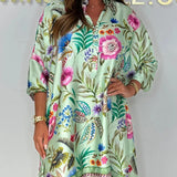 【S-3XL】👗Mintás Szatén Ruha
