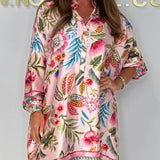 【S-3XL】👗Mintás Szatén Ruha