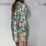 【S-3XL】👗Mintás Szatén Ruha