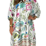 【S-3XL】👗Mintás Szatén Ruha
