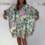 【S-3XL】👗Mintás Szatén Ruha