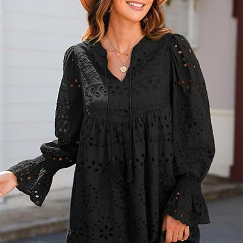 【S-2XL】💞 Kivágott Ujjú Elegáns Ruha