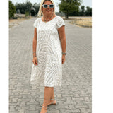👗Női Casual Nyomtatott Zsebes Ruha