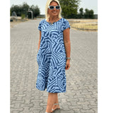 👗Női Casual Nyomtatott Zsebes Ruha