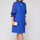 【S-4XL】👗Női elegáns egyszínű, üreges ruhák