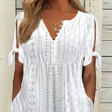 【M-3XL】👗Női elegáns V-nyakú, üreges designú ruha