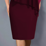 ✨Strasszos V-nyakú Sifon Borítású Cape Ruha