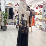 🌸 Női virágmintás, kerek nyakú felső | Lélegző pamut anyag 👚