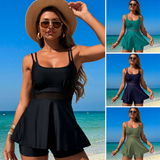 👙Női Két Részes Magas Derekú Tankini Fürdőruha🏖️