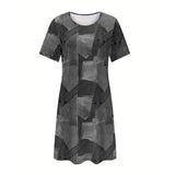 Női elegáns patchwork mintás ruha