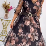 🌺 Francia Sifon Virágmintás Ruha (S-4XL)