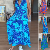 ✨ Női Stílusos Nyomtatott Ujjatlan Maxi Ruha 👗