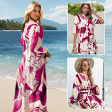 🔥[S-4XL]🌸💃V-Neck Bold Printed Dress
