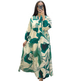 🔥[S-4XL]🌸💃V-Neck Bold Printed Dress
