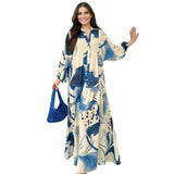 🔥[S-4XL]🌸💃V-Neck Bold Printed Dress