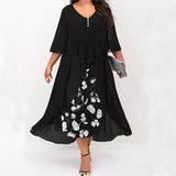 👗Chiffon Fél Ujjú Ruha