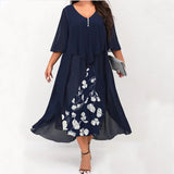 👗Chiffon Fél Ujjú Ruha