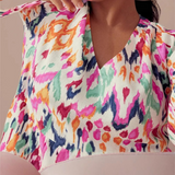 🔥[S-4XL]🌺 V-Neck Printed Midi Dress