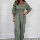 🌸Női Nyári Jumpsuit Rugalmas Derékkal