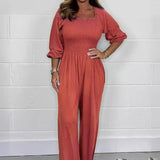 🌸Női Nyári Jumpsuit Rugalmas Derékkal