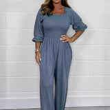 🌸Női Nyári Jumpsuit Rugalmas Derékkal