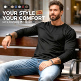 ⭐😎 Férfi Slim Fit Hosszú Ujjú Henley Póló