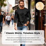 ⭐😎 Férfi Slim Fit Hosszú Ujjú Henley Póló