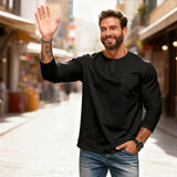 ⭐😎 Férfi Slim Fit Hosszú Ujjú Henley Póló