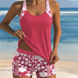 Szexi mintás tank top és rövidnadrág - 2 részes fürdőruha