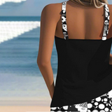 Szexi mintás tank top és rövidnadrág - 2 részes fürdőruha