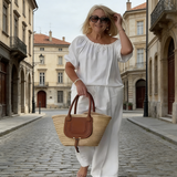 💃 Női Húzózsinóros Készlet: Felső és Nadrág 2 Részes