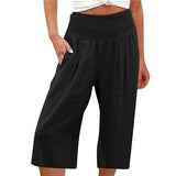 【S-3XL】🍂Női könnyű, rugalmas derekú crop nadrág