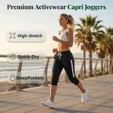 ⏰🔥LIMITÁLT IDEJŰ 50% KEDVEZMÉNY! 🌸Női zsinóros Capri Jogger nadrág zsebekkel
